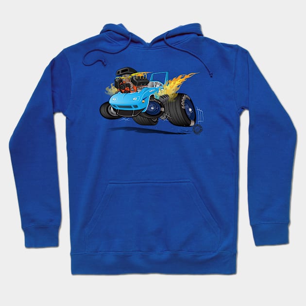 70 Superbird King Flames Hoodie by Goin Ape Studios